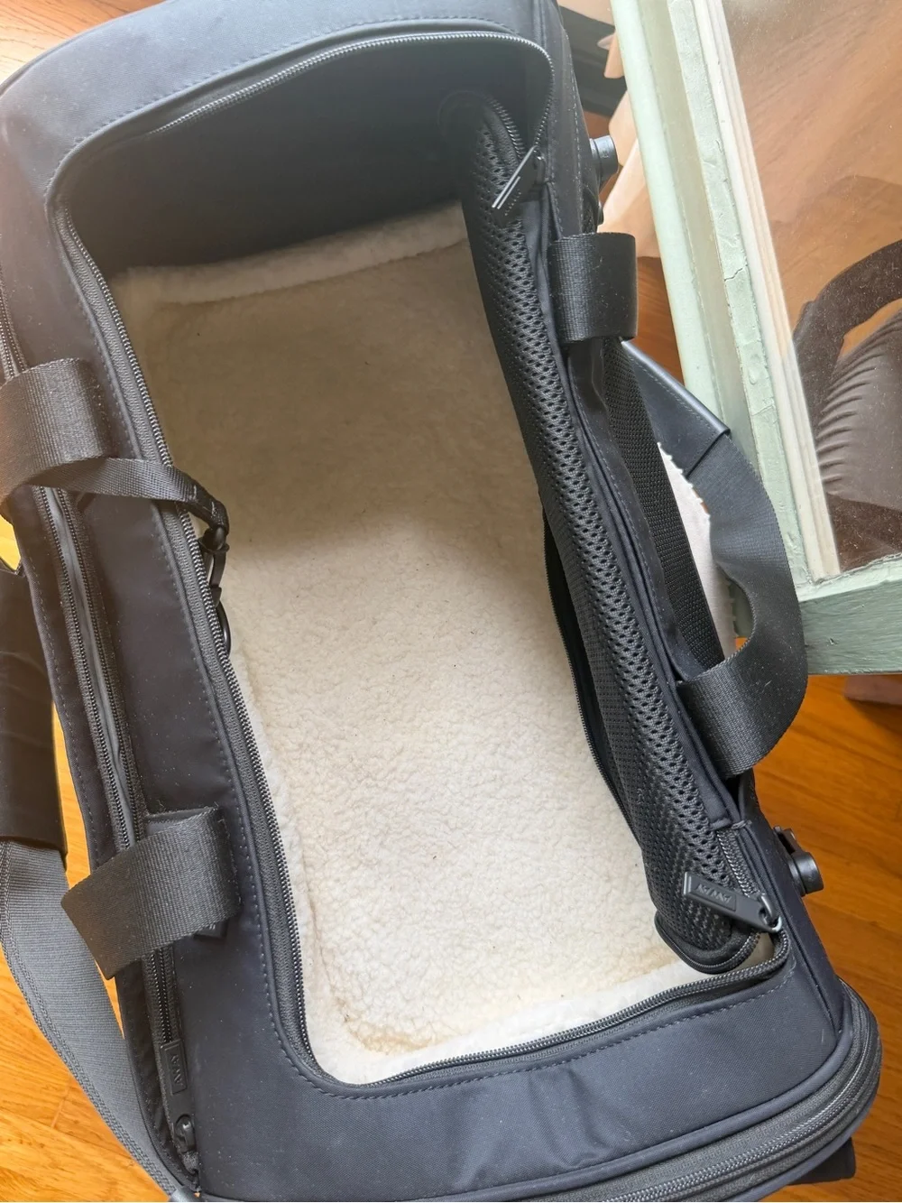 Away Black Pet Carrier with Adjustable Shoulder Strap